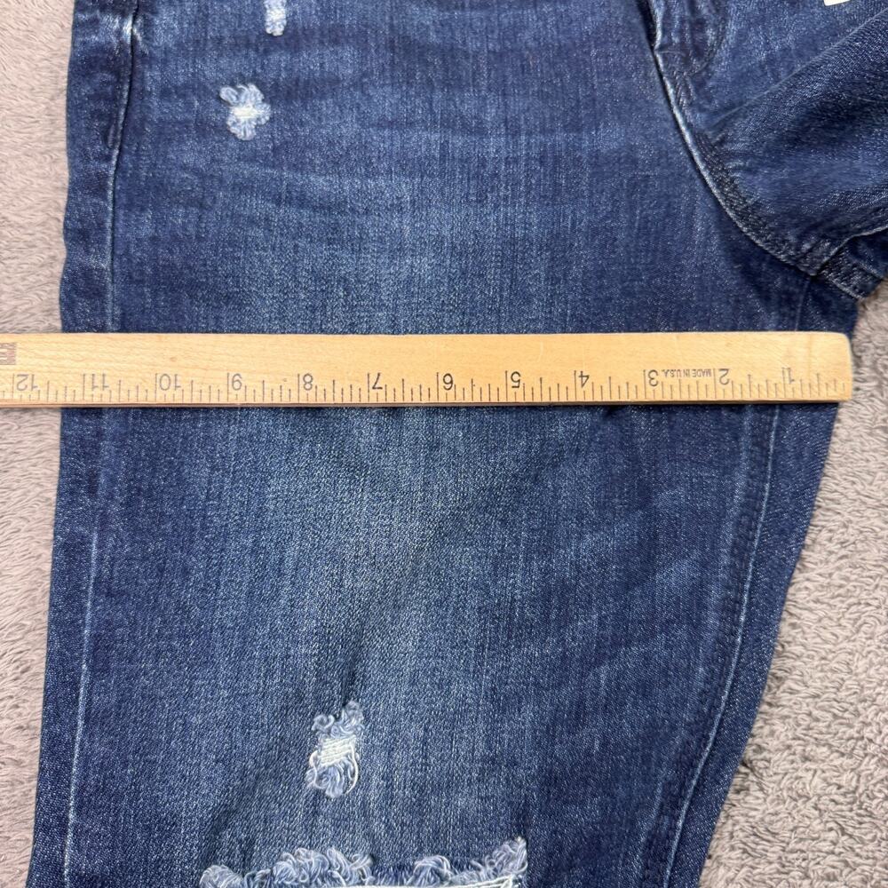 Old Navy Power Slim Straight Jeans NEW Womens 12 Distressed Blue Denim Secret - Picture 8 of 10